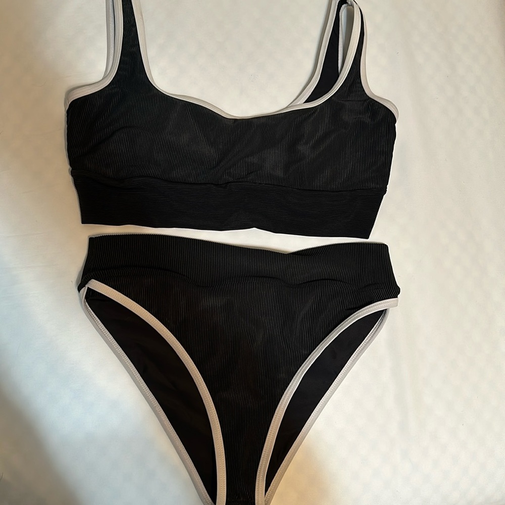 Lainsnow Large Black Bikini